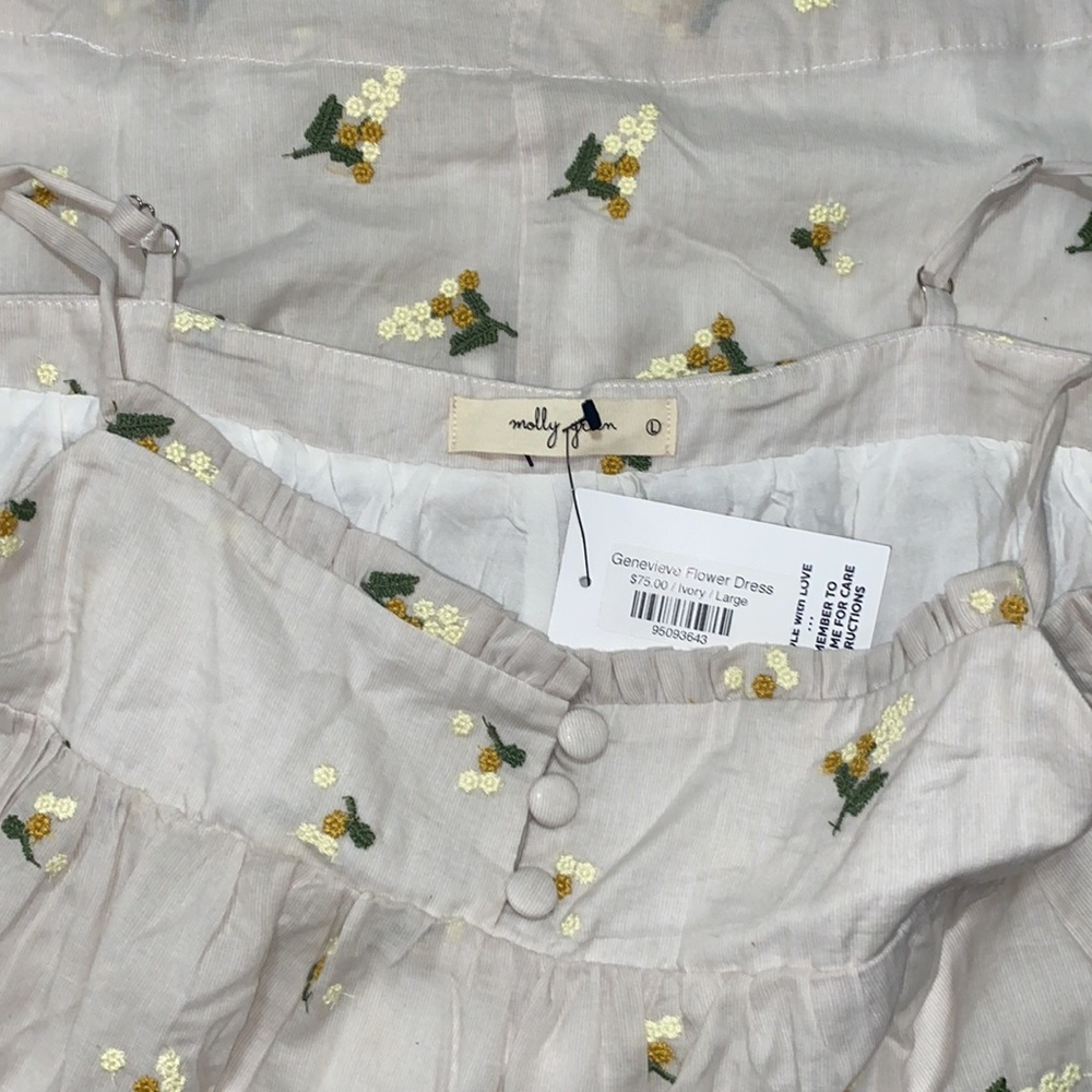 Embroidered babydoll dress